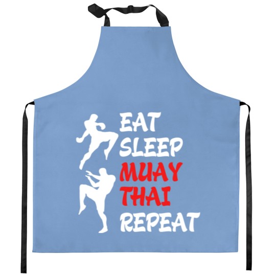 Discover Muay Thai Eat Sleep Repeat Thai Boxing Kickboxing Kitchen Aprons