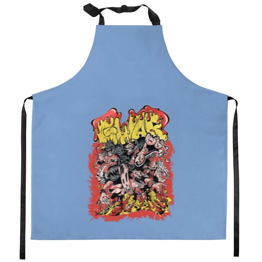 Discover Gwar Band Heavy Metal 1984 Kitchen Aprons Black Fullsize S-5XL