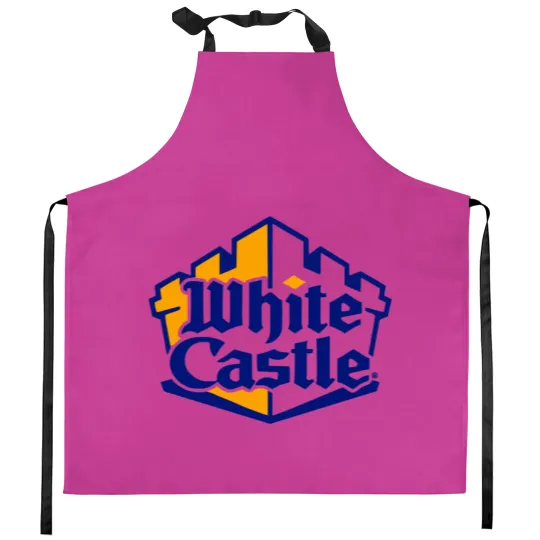 Discover White castle logo Kitchen Aprons