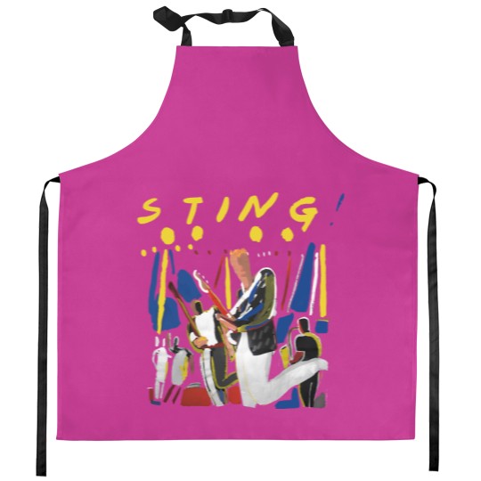 Discover Vintage 80s Sting The Police Promo Album Tour Concert Kitchen Aprons