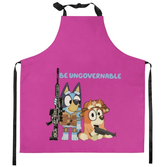 Discover BlueyDad Be Ungovernable Kitchen Aprons | BlueyDad And Bingo Family Kitchen Aprons