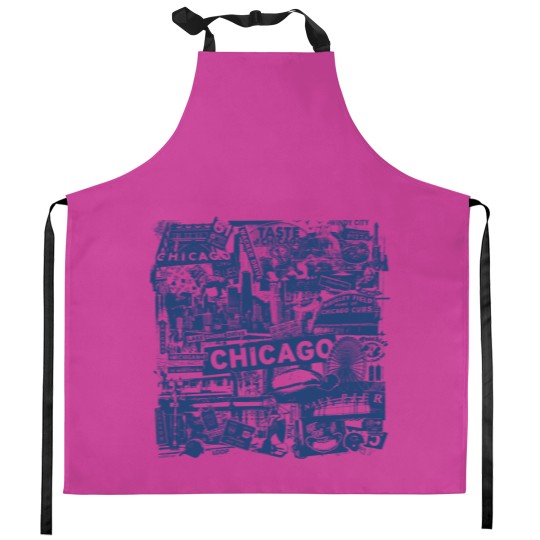 Discover Chicago Windy City Vacation Kitchen Aprons