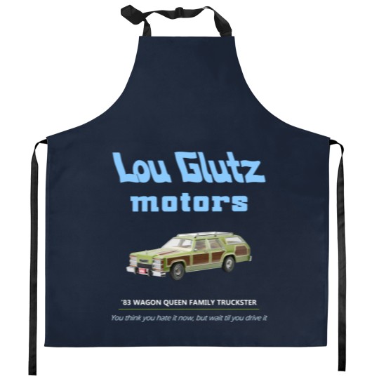 Discover Vacation Lou Glutz Motors - Lampoons Vacation Family Truckster - Kitchen Aprons