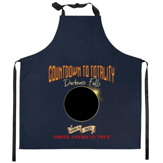 Discover Total Solar Eclipse Kitchen Aprons April 8th 2024, Rock Concert Tour Kitchen Aprons with Path of Totality Cities