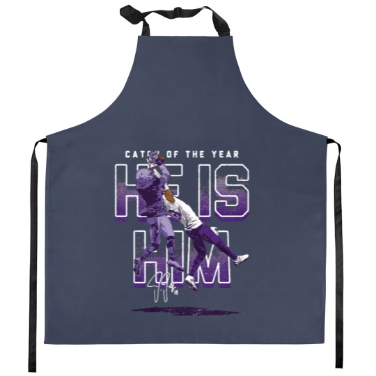 Discover Justin Jefferson he is him Kitchen Aprons