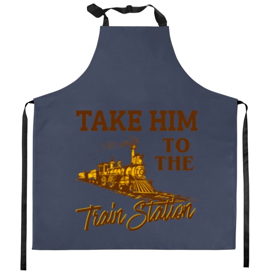 Discover Take Him To The Train Station, yellowst Lover Kitchen Aprons