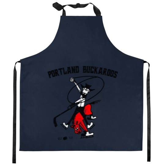 Discover Portland Buckaroos - Defunct Hockey Team - Vintage/Distressed Style - Ice Hockey - Kitchen Aprons