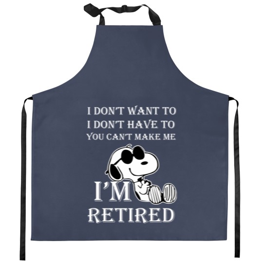Discover I'm Retired Snoopy Kitchen Aprons