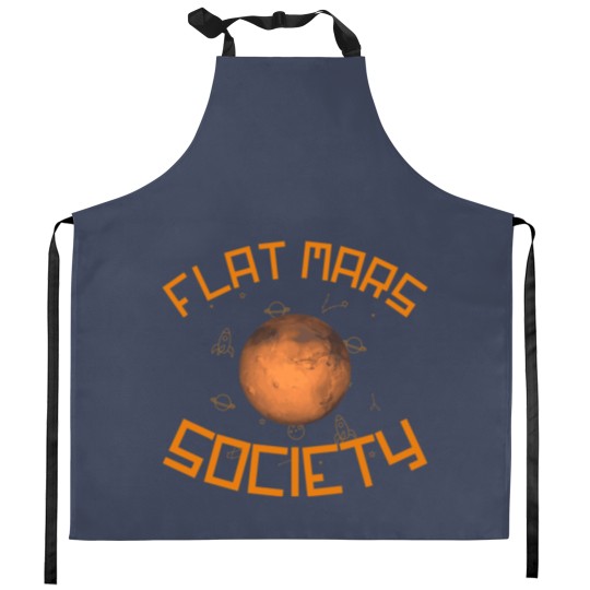 Discover Flat Mars Society Gift - Surviving Mars Kitchen Aprons