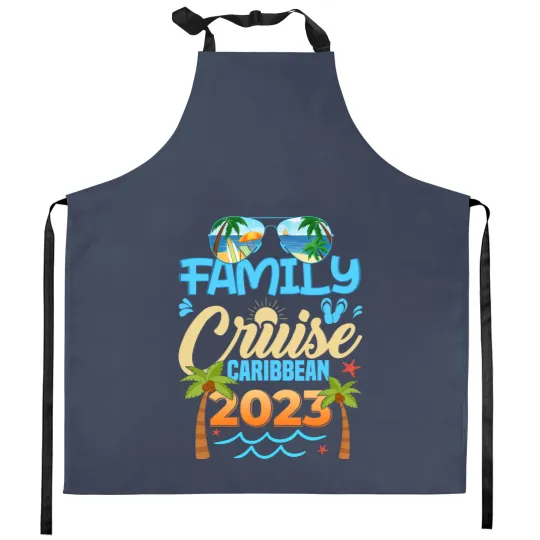 Discover Family Cruise Caribbean 2023 Summer Matching Vacation 2023 Kitchen Aprons