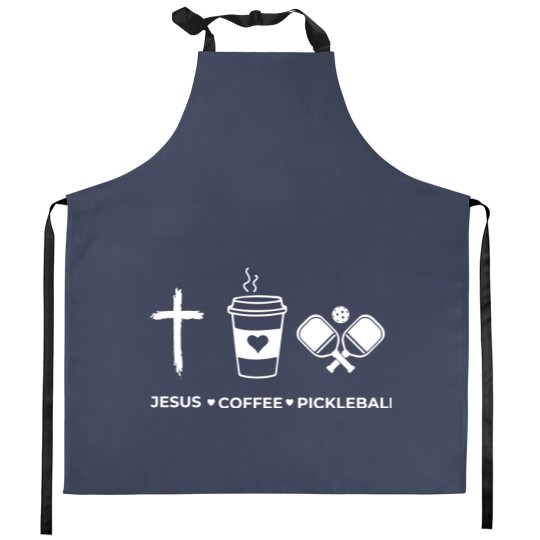 Discover Jesus Coffee Pickleball  Kitchen Aprons