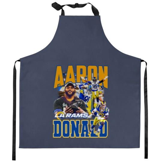 Discover Vintage 90s Graphic Style Aaron Donald Kitchen Aprons, Aaron Donald Vintage Kitchen Aprons, American Football Gift