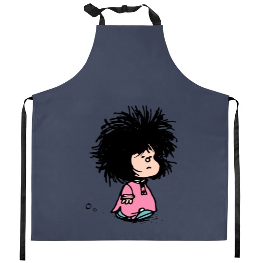 Discover Mafalda with newly-raised disheveled nightgown Quino argentina cartoon Kitchen Aprons