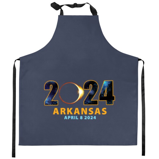 Discover Total Eclipse Arkansas Kitchen Aprons,  2024 Eclipse Souvenir Kitchen Aprons