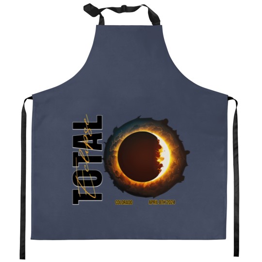 Discover Custom Total Solar Eclipse April 2024 Kitchen Aprons, America Totality Eclipse 2024