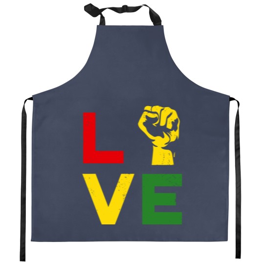 Discover Juneteenth Vintage Love Emancipation Day Melanin Black Pride Kitchen Aprons