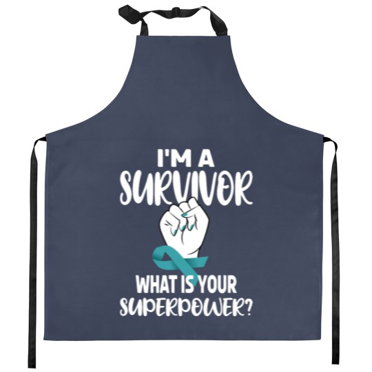 Discover Cervical Cancer Survivor Cervical Cancer Awareness Kitchen Aprons