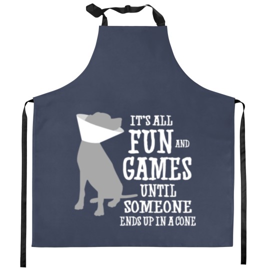Discover Its all fun and games until someone ends up in a cone Kitchen Aprons