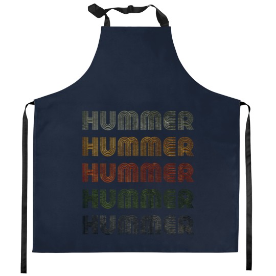 Discover Love Heart Hummer Kitchen Aprons Grunge Vintage Style Black Hummer