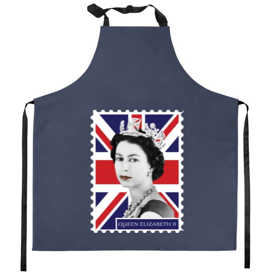 Discover Queen Elizabeth II Stamp_ Union Jack Kitchen Aprons