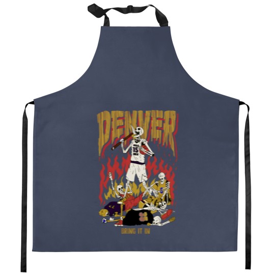 Discover Denver basketball Jokic Kitchen Aprons