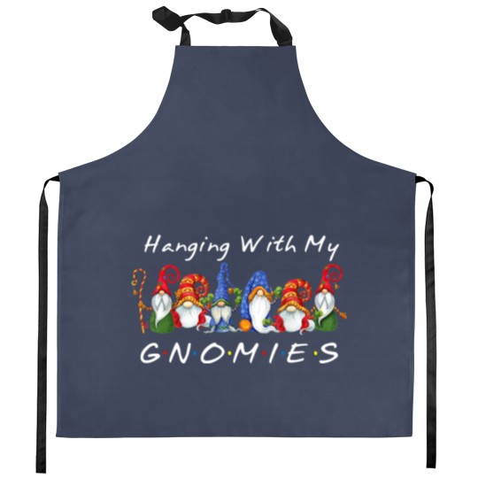 Discover Hanging With My Gnomies Funny Gnome Friend Kitchen Aprons