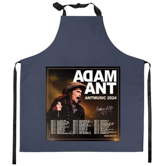 Discover Adam Ant Autumn 2024 UK ANTMUSIC Tour Unisex Kitchen Aprons