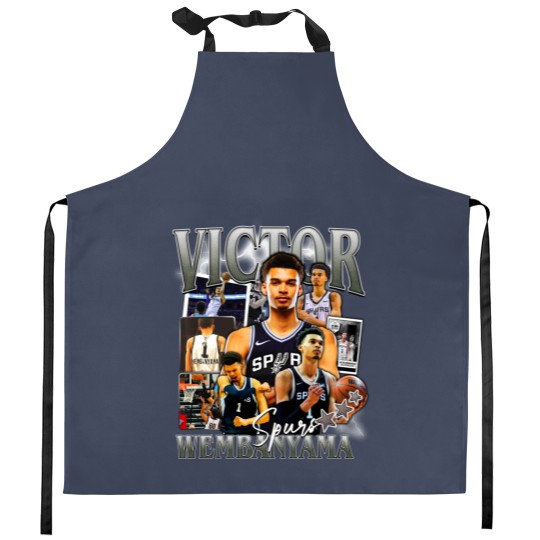 Discover Victor Wembanyama San Antonio Basketball Kitchen Aprons
