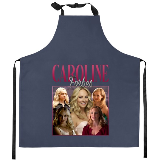 Discover Caroline Forbes Vintage Washed Kitchen Aprons, Actress Graphic Unisex Kitchen Aprons