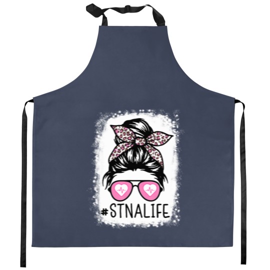 Discover STNA Bleached Messy Hair State Tested Nursing Assi Kitchen Aprons