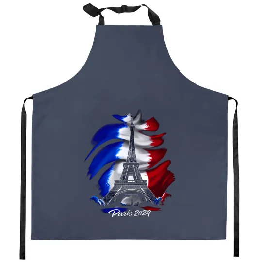 Discover Paris 2024 Olympics Kitchen Apron for Cooking Enthusiasts