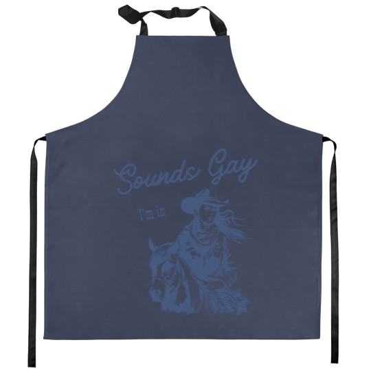Discover Sapphic Pride Kitchen Apron - Sounds Gay I'm In