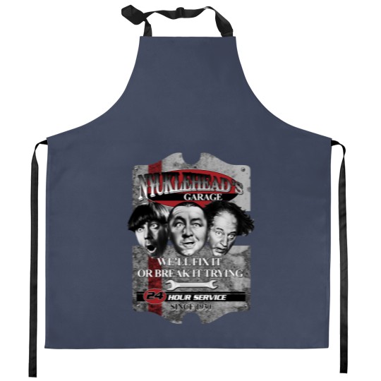 Discover Three Stooges Nyuckleheads Mechanic Garage Kitchen Aprons