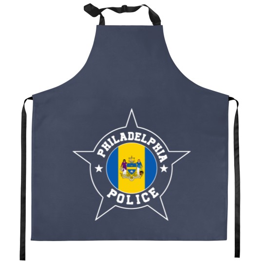 Discover Philadelphia Police T  - Philadelphia flag Kitchen Aprons