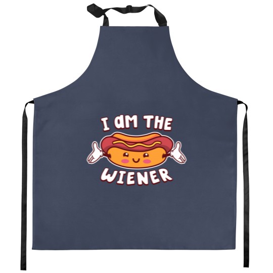 Discover I Am The Wiener Funny Kawaii Hotdog Lover Kitchen Aprons