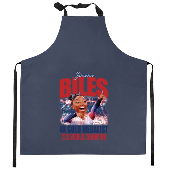 Discover Simone Biles Summer Olympic Games Bootleg Kitchen Aprons, 2024 Olympics