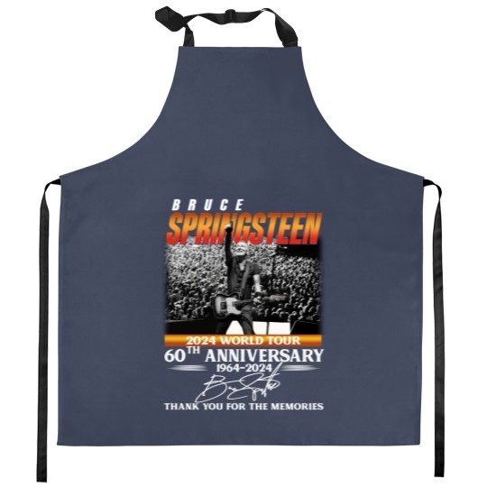 Discover Bruce Springsteen 2024 Tour Kitchen Aprons, Bruce Springsteen 60th Anniversary Kitchen Aprons