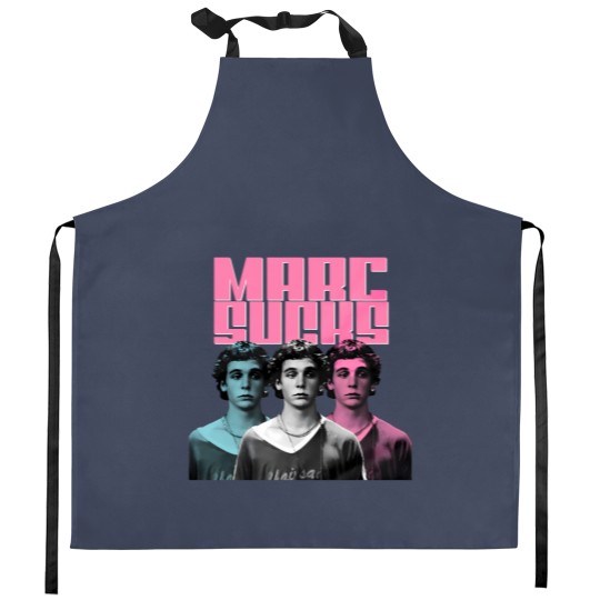 Discover Marc Sucks Empire Records Mark Funny Pop Art 90 Movies Damn the Man Unisex Kitchen Aprons