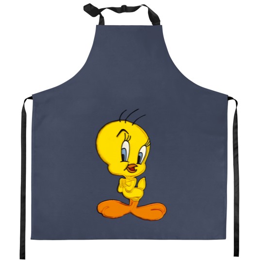 Discover Vintage 90s Warner Bros Tweety Bird Kitchen Aprons XL White Crewneck