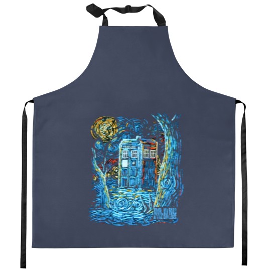 Discover Dr Who and the Daleks Mens Kitchen Aprons Size M Short Sleeve Black