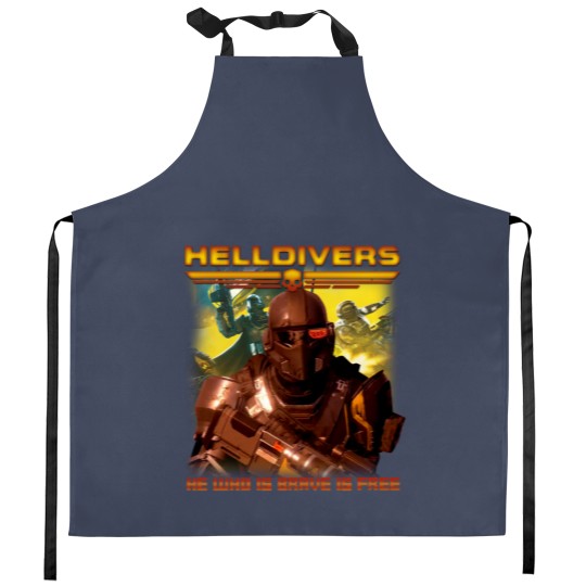 Discover Helldivers Vintage 90s Kitchen Aprons, Helldivers 2 Kitchen Aprons, Helldivers Vintage Kitchen Aprons