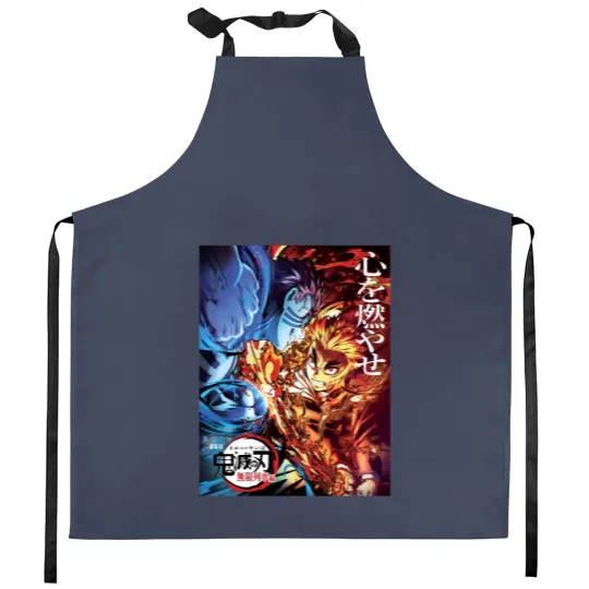 Discover Kyojuro Kyo Rengokoo vs Akaza Kitchen Aprons
