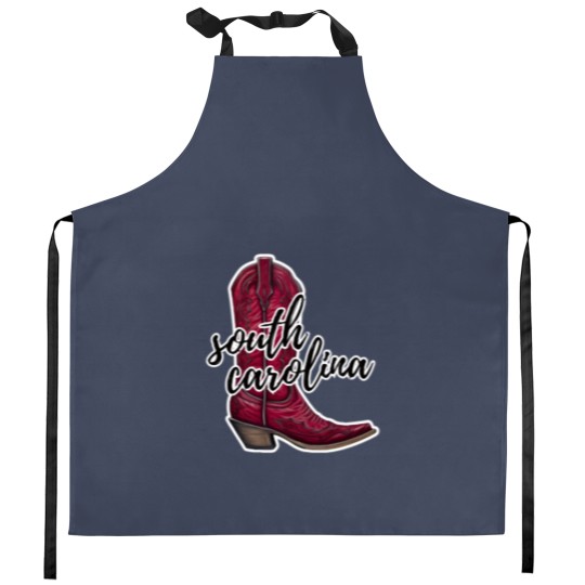 Discover University of South Carolina cowboy boot 1 Kitchen Aprons