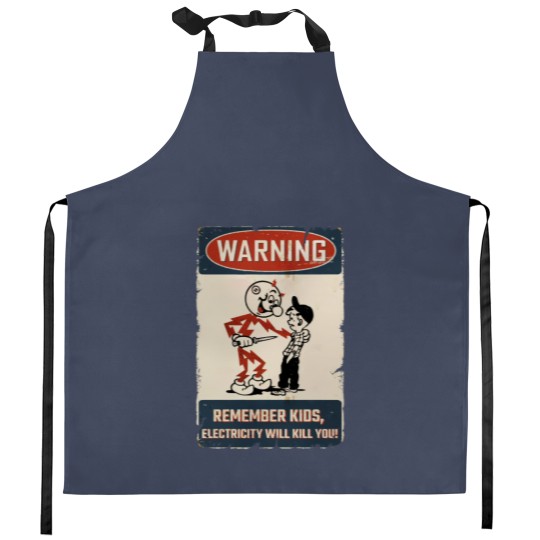 Discover vintage Electricity Will Kill You Kids Kitchen Aprons