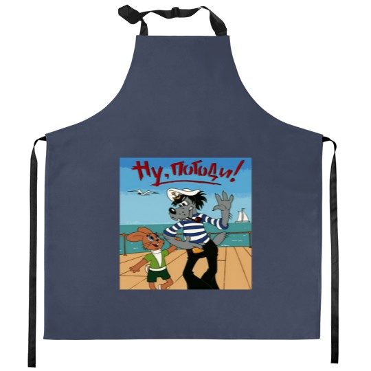 Discover Nu pogodi with the rabbit cartoon Kitchen Aprons