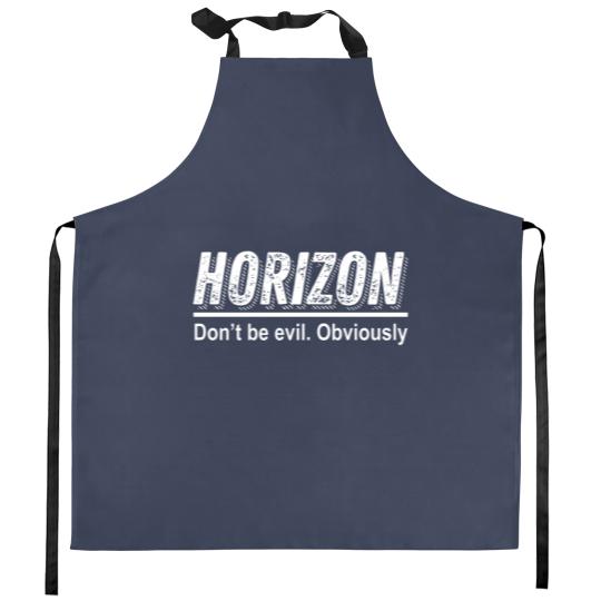 Discover Horizon-Upload-Don't-Be-Evil-Obviously Kitchen Aprons