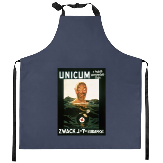 Discover Zwack Unicum drowning man Kitchen Aprons