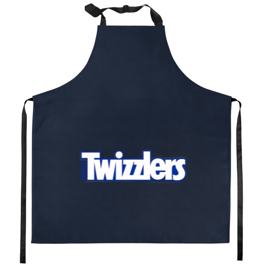 Discover Twizzlers Twists White Blue Logo Distressed Kitchen Aprons