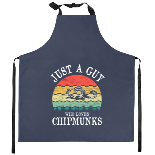 Discover Just A Guy Who Loves Chipmunks Kitchen Aprons