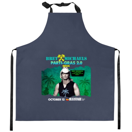 Discover New Popular!!! Bret Michaels Tour 2024 Gift For Fan Kitchen Aprons